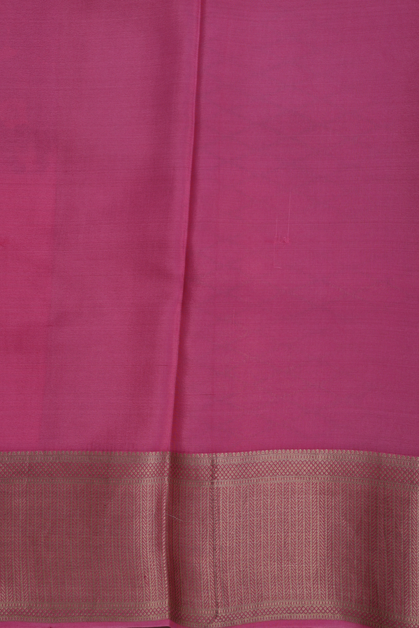 Mysore Silk Saree In Orange With Stripes Design