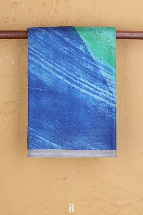 Printed Silk Saree In Multicolor With Printed Design