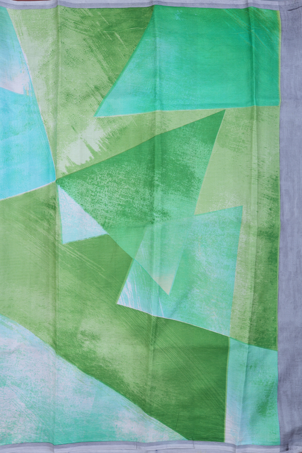 Printed Silk Saree In Multicolor With Printed Design