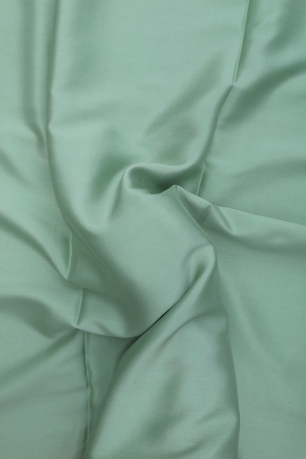 Mysore Silk Saree In Pale Green With Contrast Border