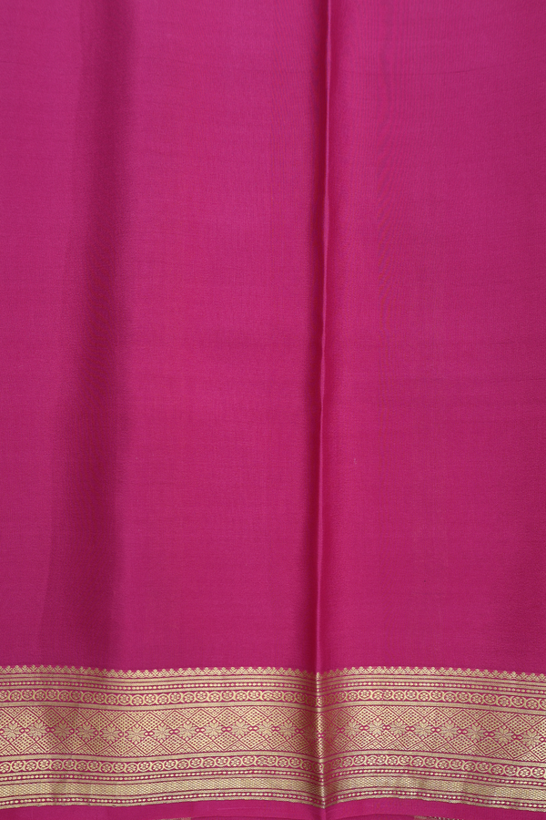 Mysore Silk Saree In Pink With Stripes Design