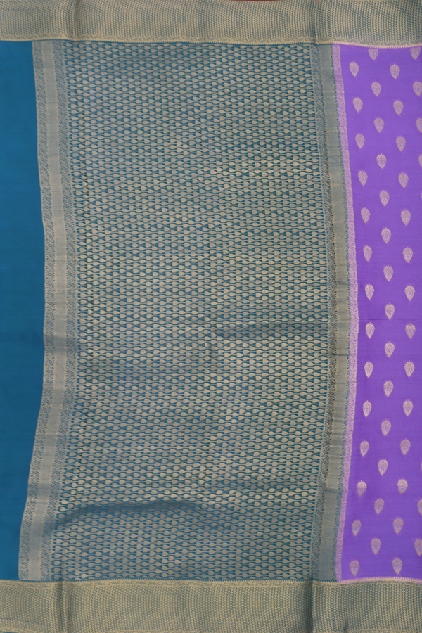 Mysore Silk Saree In Lavender With Zari Buttas