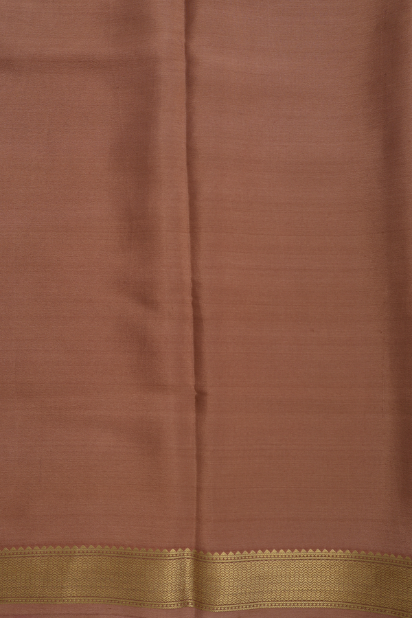 Mysore Silk Saree In Brown With Stripes Design