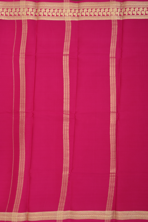 Mysore Silk Saree In Pink With Paisley Border