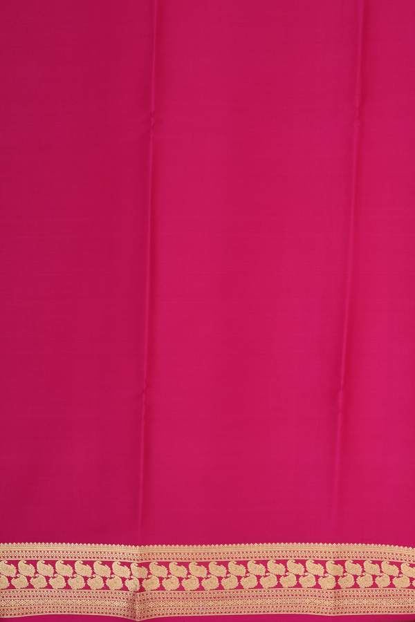 Mysore Silk Saree In Pink With Paisley Border