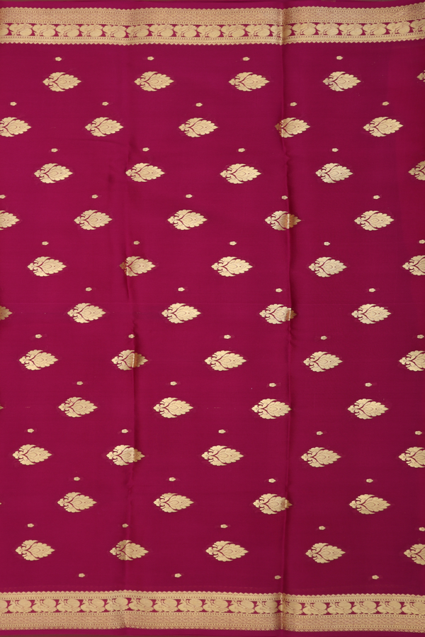Mysore Silk Saree In Orchid Pink With Floral Buttis