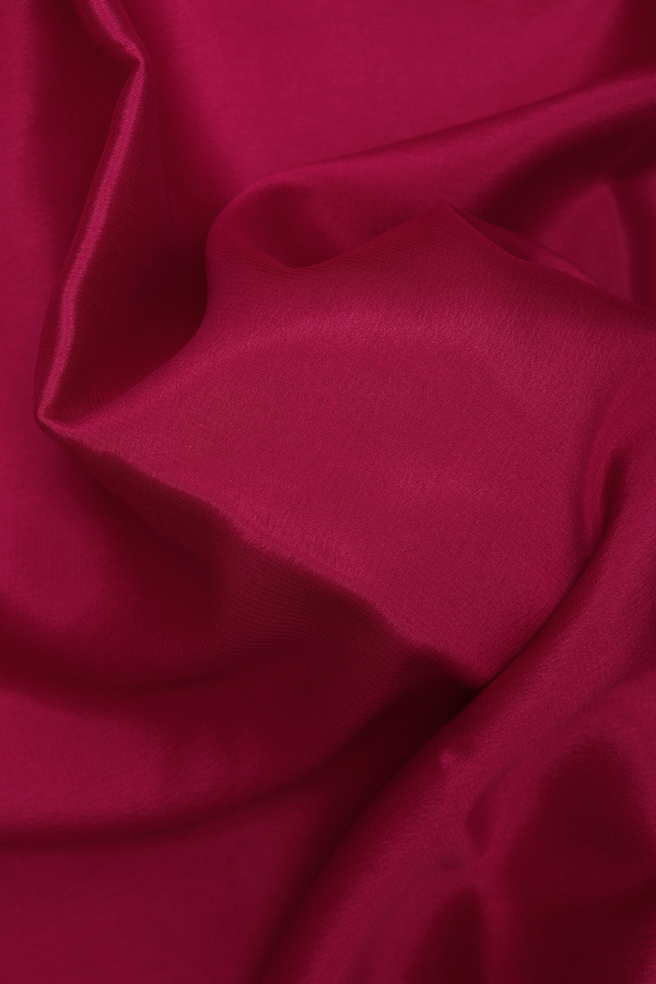 Mysore Silk Saree In Rani Pink With Contrast Border