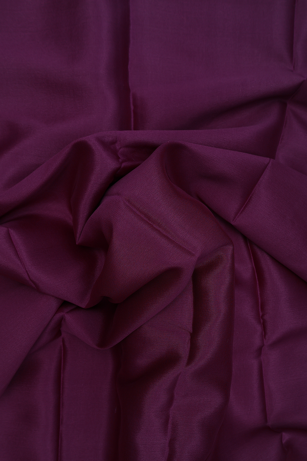 Mysore Silk Saree In Plum Purple With Contrast Border