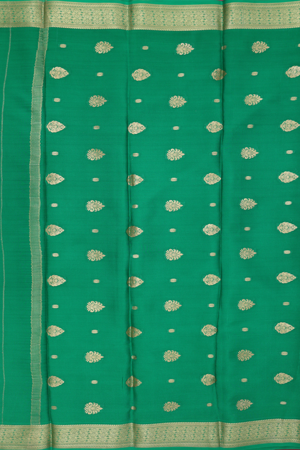 Mysore Silk Saree In Dark Pink With Self Design