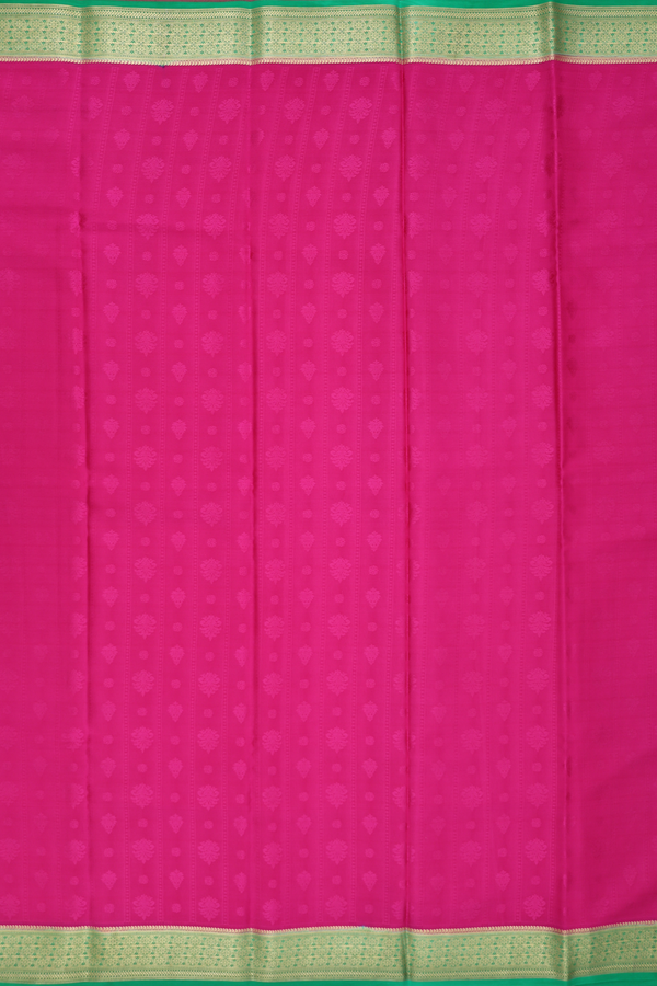 Mysore Silk Saree In Dark Pink With Self Design