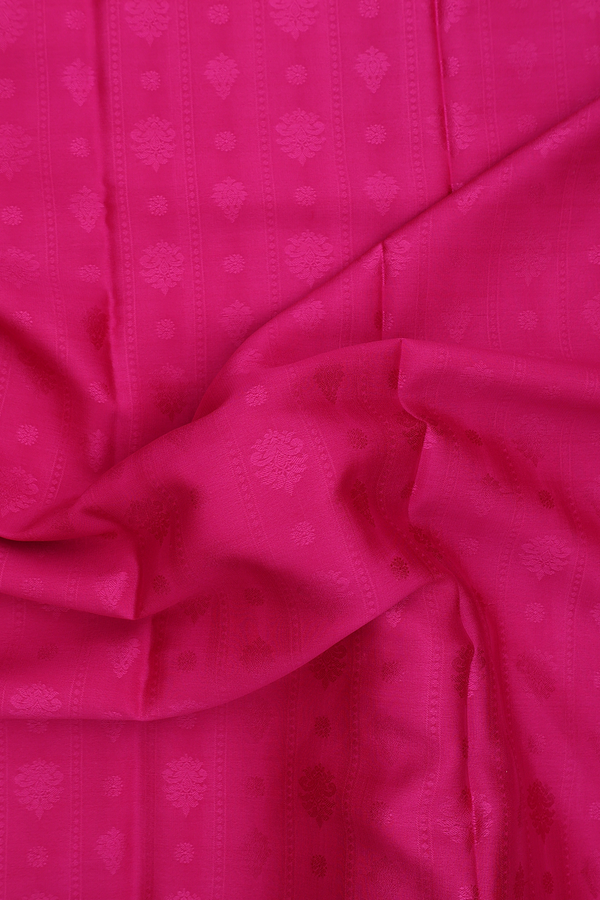 Mysore Silk Saree In Dark Pink With Self Design