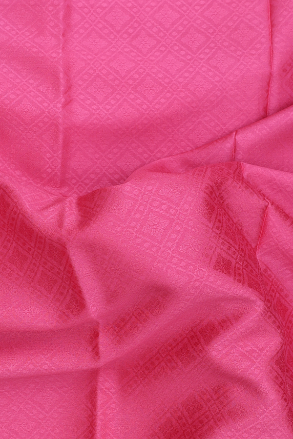 Mysore Silk Saree In Pink With Self Design