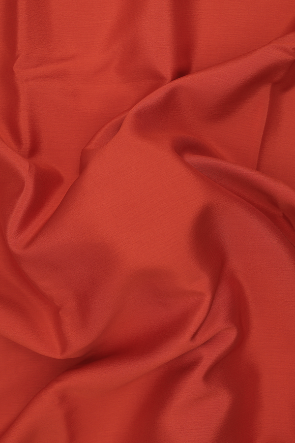 Mysore Silk Saree In Spiced Orange With Paisley Border