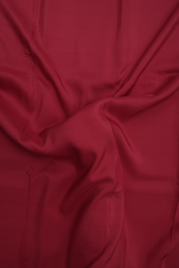 Mysore Silk Saree In Ruby Red With Contrast Border