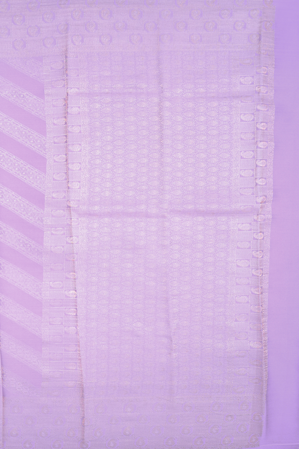 Mysore Silk Saree In Dusty Purple With Diagonal Design