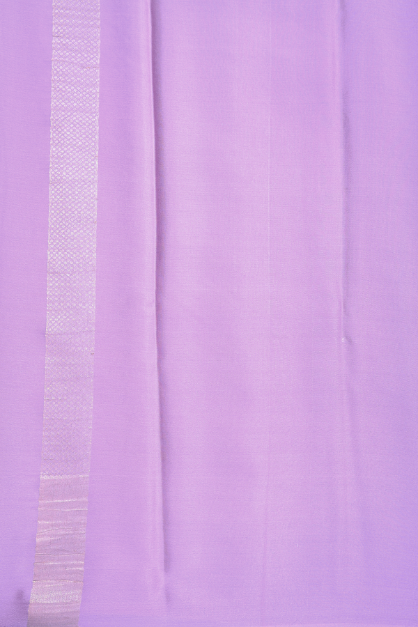 Mysore Silk Saree In Dusty Purple With Diagonal Design