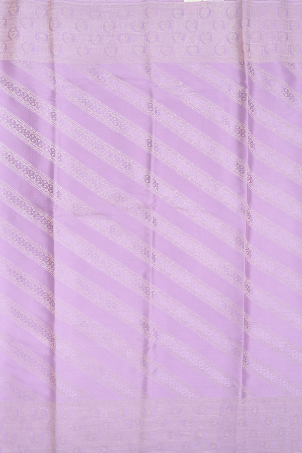 Mysore Silk Saree In Dusty Purple With Diagonal Design