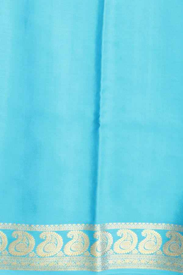 Mysore Silk Saree In Indigo Blue With Checks Design