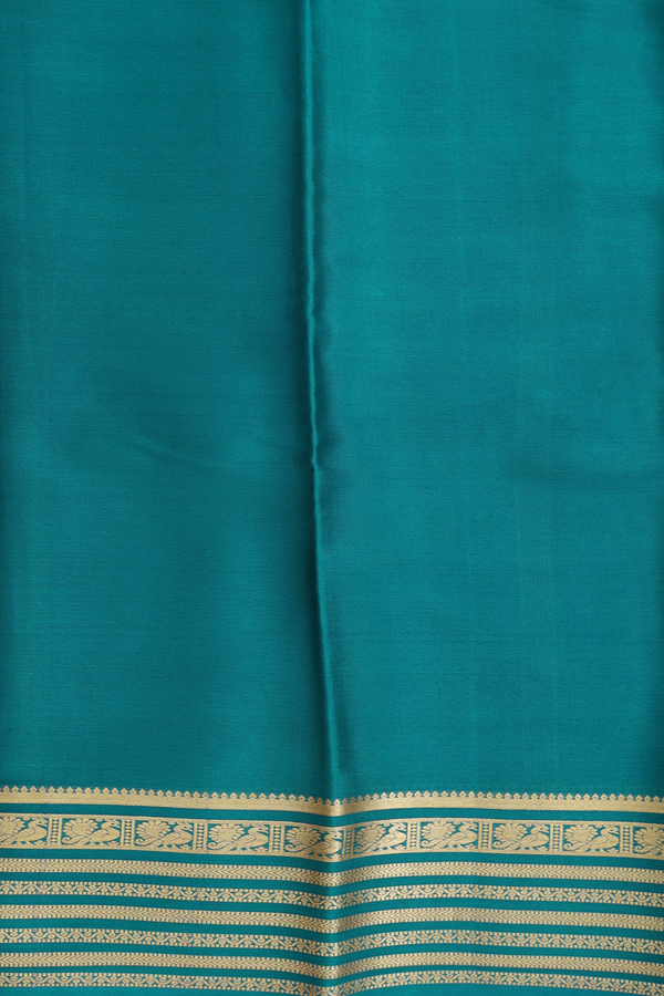 Mysore Silk Saree In Dusty Lavender With Contrast Border