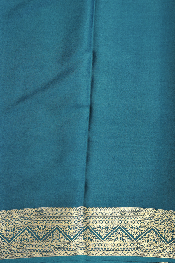 Mysore Silk Saree In Peach Pink With Zari Buttas