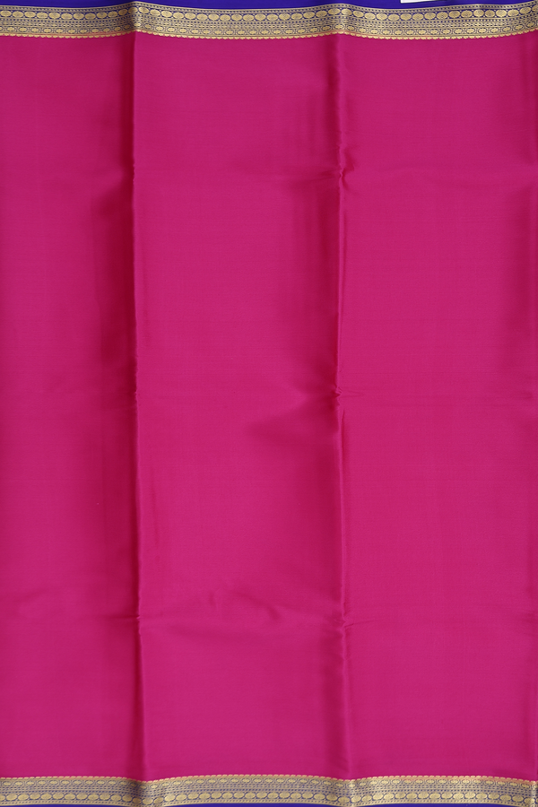 Mysore Silk Saree In Magenta With Contrast Border