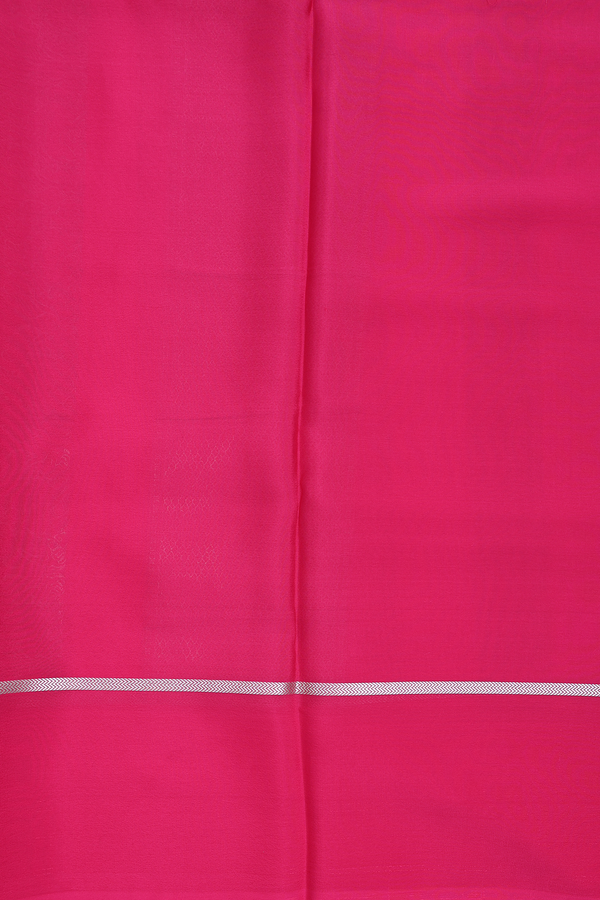Mysore Silk Saree In Rani Pink With Stripes Design