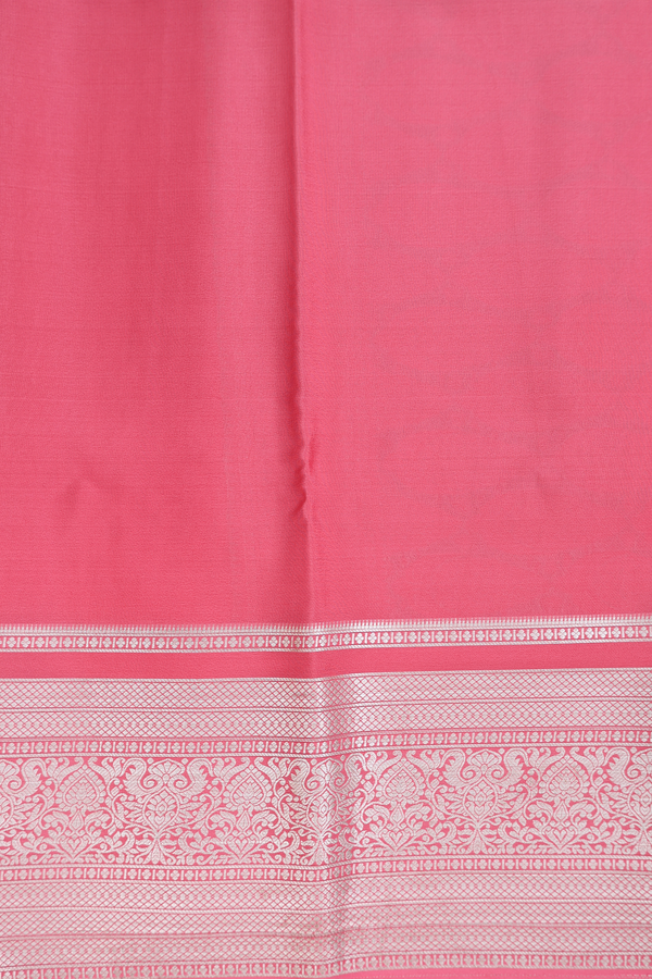 Mysore Silk Saree In Rough Pink With Floral Buttis