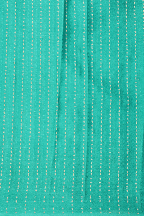 Mysore Silk Saree In Sea Green With Diamond Design