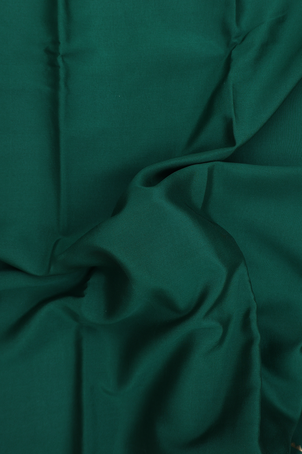 Mysore Silk Saree In Forest Green With Zari Border