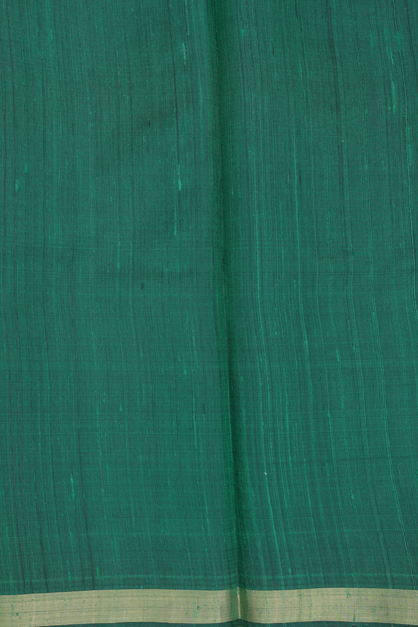 Jute Saree In Green With Stripes Design