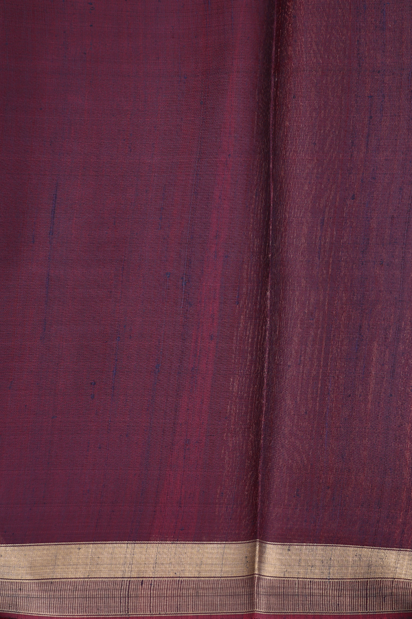 Jute Saree In Pink With Zari Buttas