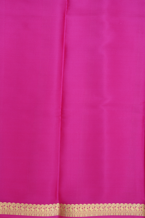 Mysore Silk Saree In Lavender With Contrast Border