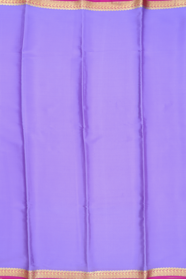 Mysore Silk Saree In Lavender With Contrast Border