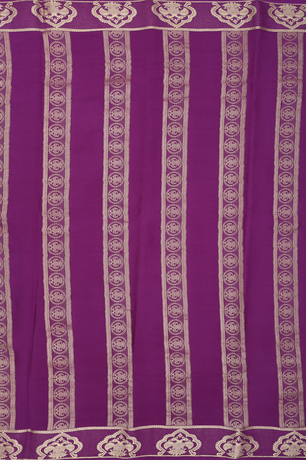 Mysore Silk Saree In Sage Green With Zari Buttas