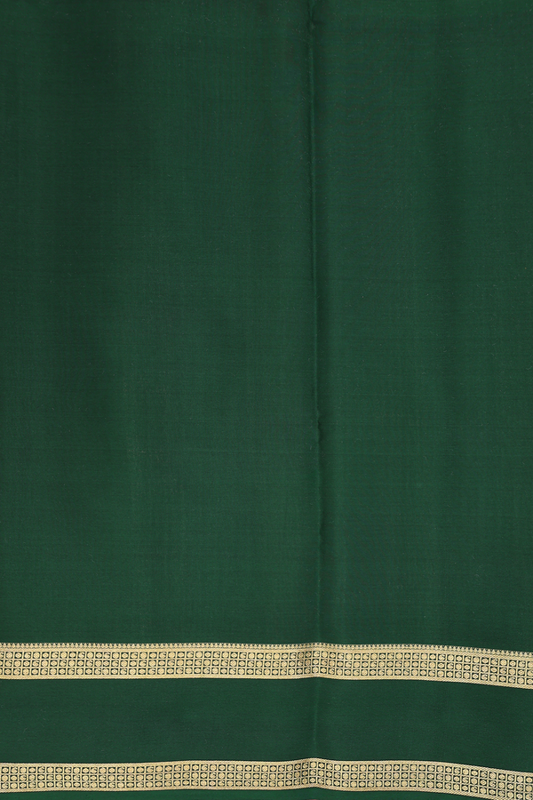 Mysore Silk Saree In Golden Yellow With Checks Design