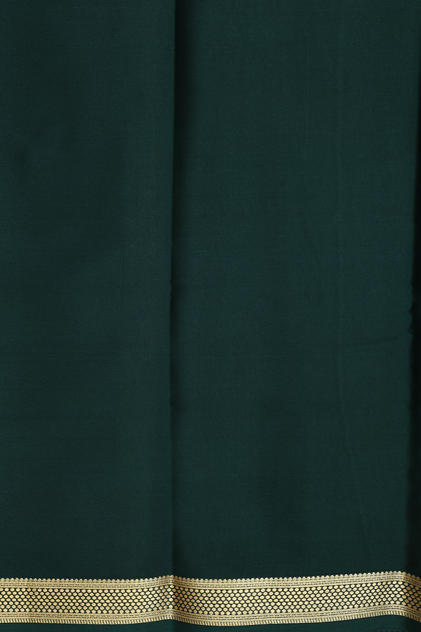 Mysore Silk Saree In Dusty Mint With Floral Printed Design