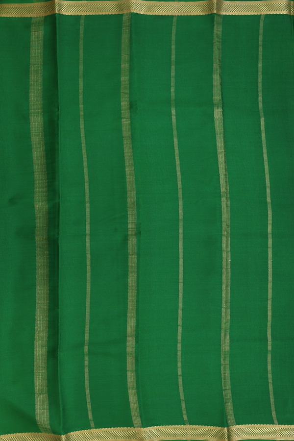 Mysore Silk Saree In Yellow With Floral Printed Design