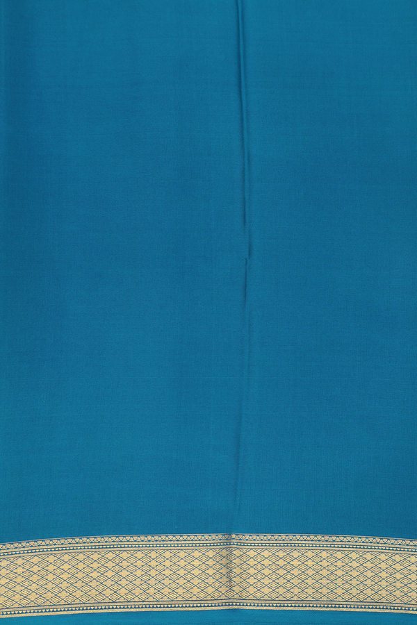 Mysore Silk Saree In Mint Green With Checks Design