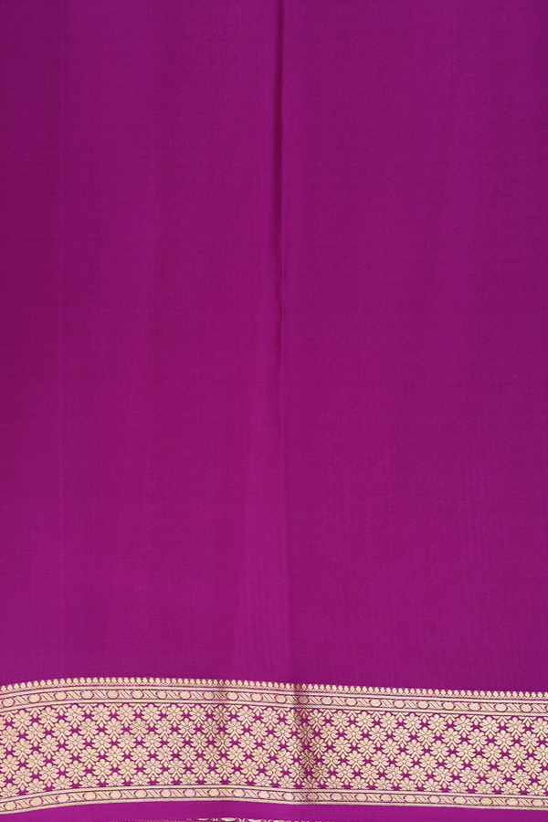 Mysore Silk Saree In Grape Purple With Brocade Design