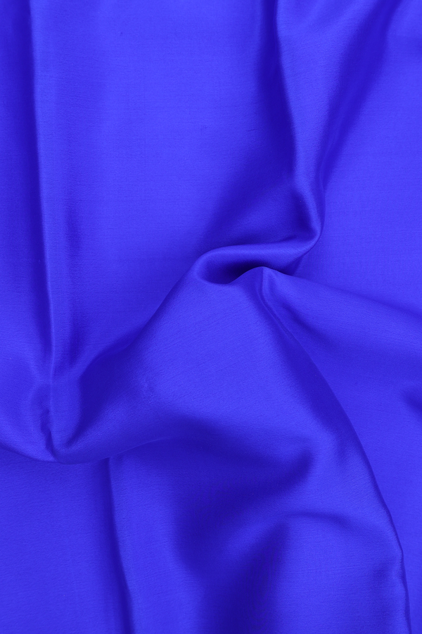 Mysore Silk Saree In Indigo Blue With Zari Border