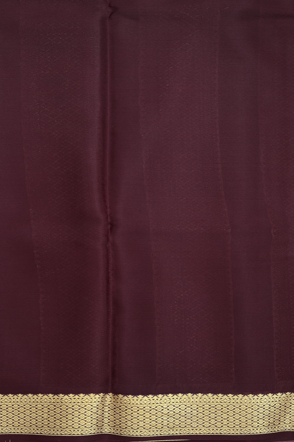 Mysore Silk Saree In Spiced Orange With Contrast Border