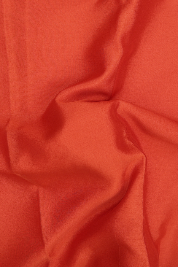 Mysore Silk Saree In Spiced Orange With Contrast Border