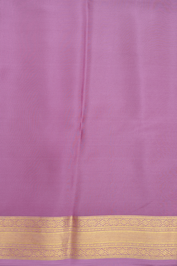 Mysore Silk Saree In Dusty Purple With Brocade Design