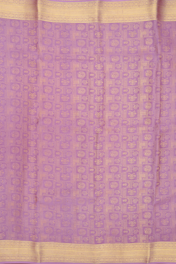 Mysore Silk Saree In Dusty Purple With Brocade Design