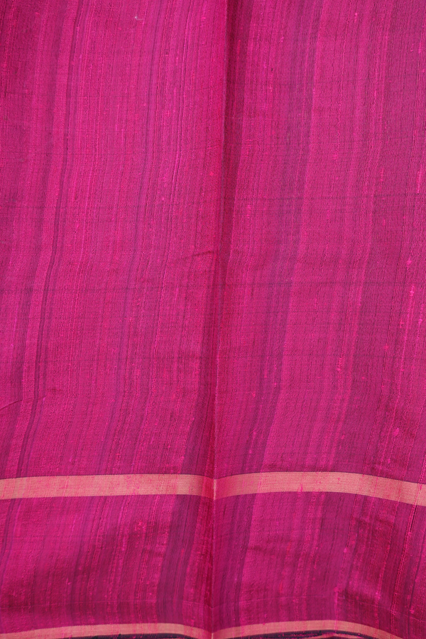Jute Saree In Magenta With Zari Buttas