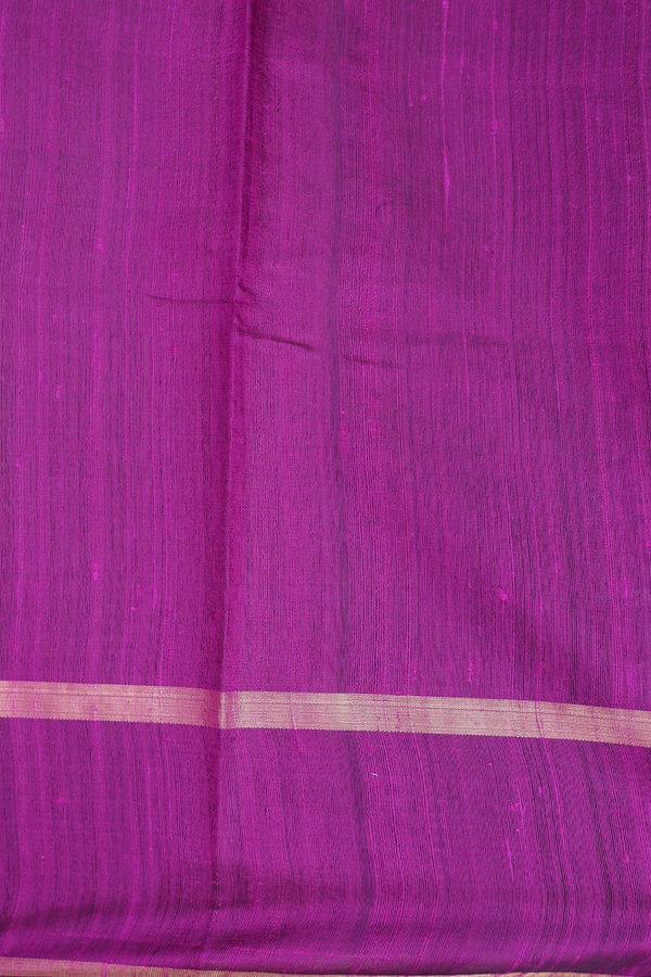 Jute Saree In Grape Purple With Zari Buttas