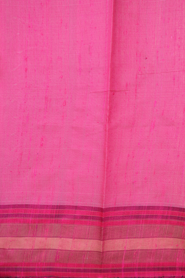 Jute Saree In Yellow With Stripes Design