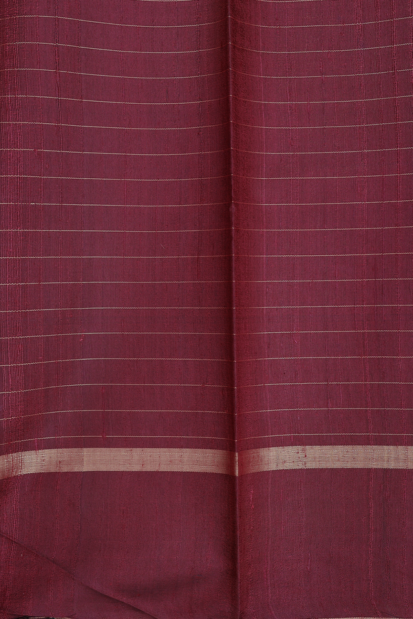 Jute Saree In Forest Green With Checks Design