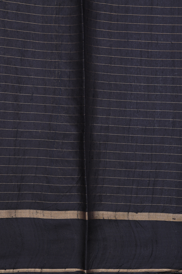 Jute Saree In Brown With Checks Design