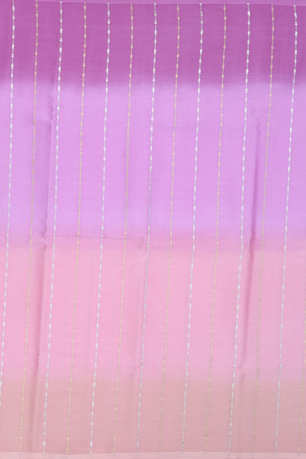 Mysore Silk Saree In Multicolor With Stripes Design